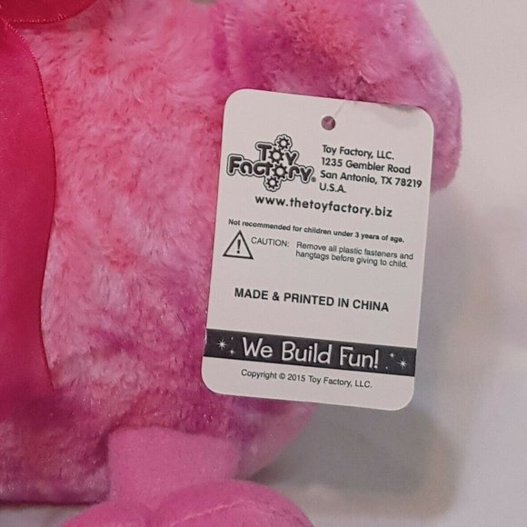 Pink Lucky   Duck Plush Stuffed Animal 13" Easter - Picture 2 of 11